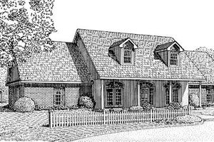 House Blueprint - Farmhouse Exterior - Front Elevation Plan #11-110