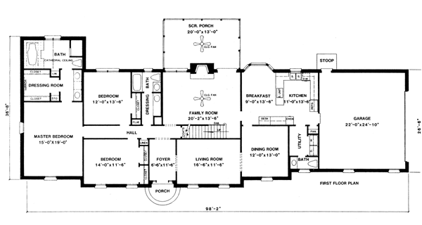 European Floor Plan - Main Floor Plan #10-262