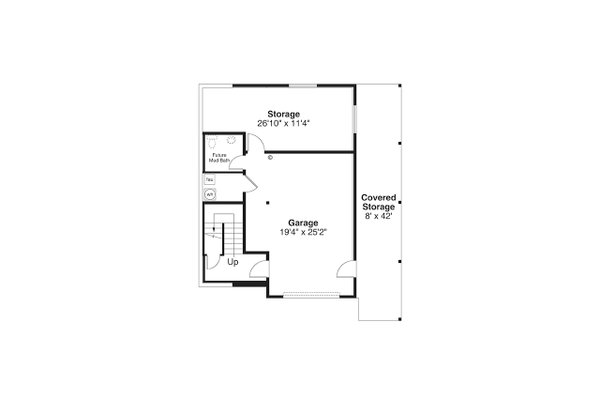 House Blueprint - Cottage Floor Plan - Lower Floor Plan #124-1366