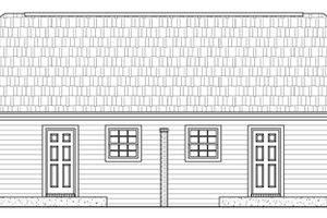 Exterior - Rear Elevation for Southern House Plan #21-184 - 2 bed, 2 bath