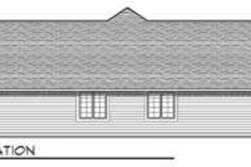 Home Plan - Exterior - Rear Elevation for Traditional House Plan #70-747 - 2 bed, 2 bath