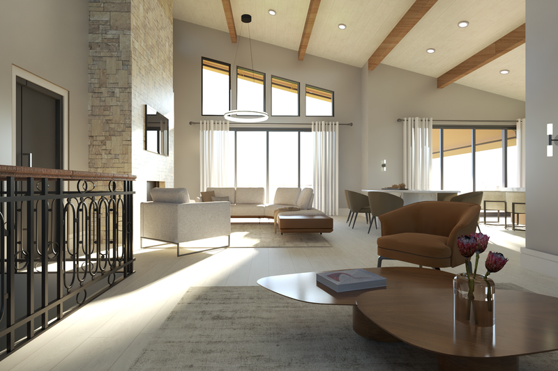 House Design - Interior - Entry for Contemporary House Plan #1064-306 - 3 bed, 3 bath