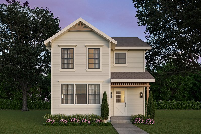 Dream House Plan - Farmhouse Exterior - Front Elevation Plan #124-310