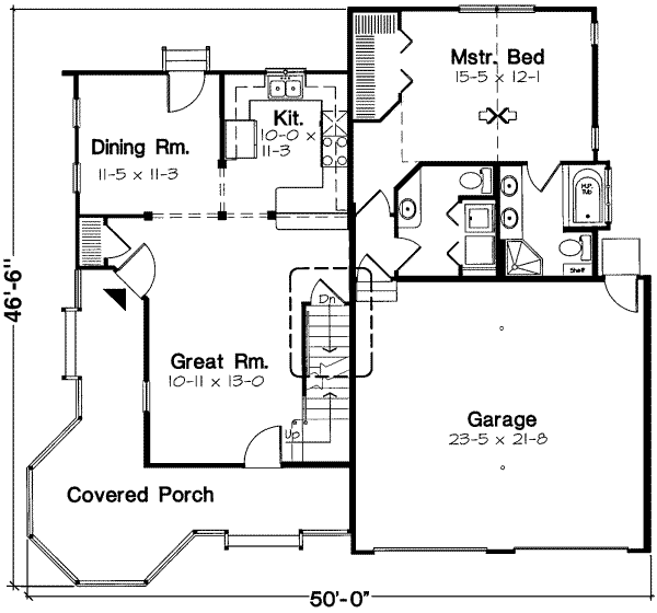 Victorian Floor Plan - Main Floor Plan #312-157