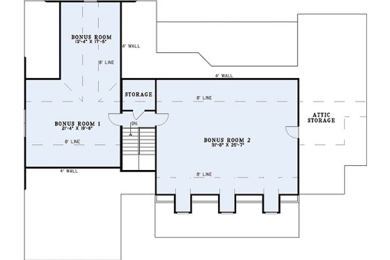 Floor Plan - Other Floor for Southern House Plan #17-2587 - 4 bed, 3 bath