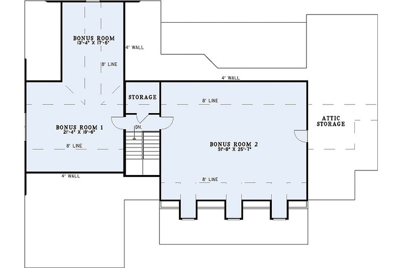 Home Plan - Floor Plan - Other Floor for Southern House Plan #17-2587 - 4 bed, 3 bath