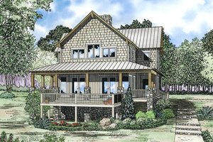 Country Exterior - Front Elevation Plan #17-2361