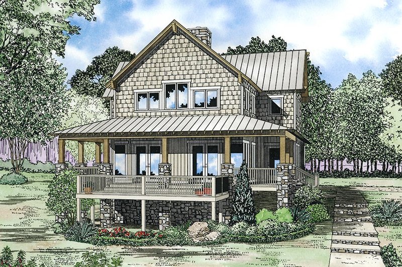 House Plan Design - Country Exterior - Front Elevation Plan #17-2361