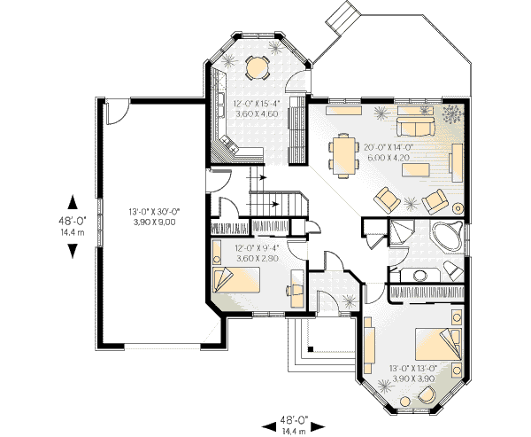Home Plan - European Floor Plan - Main Floor Plan #23-157