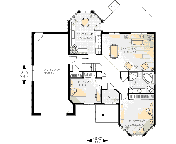 Dream House Plan - European Floor Plan - Main Floor Plan #23-157