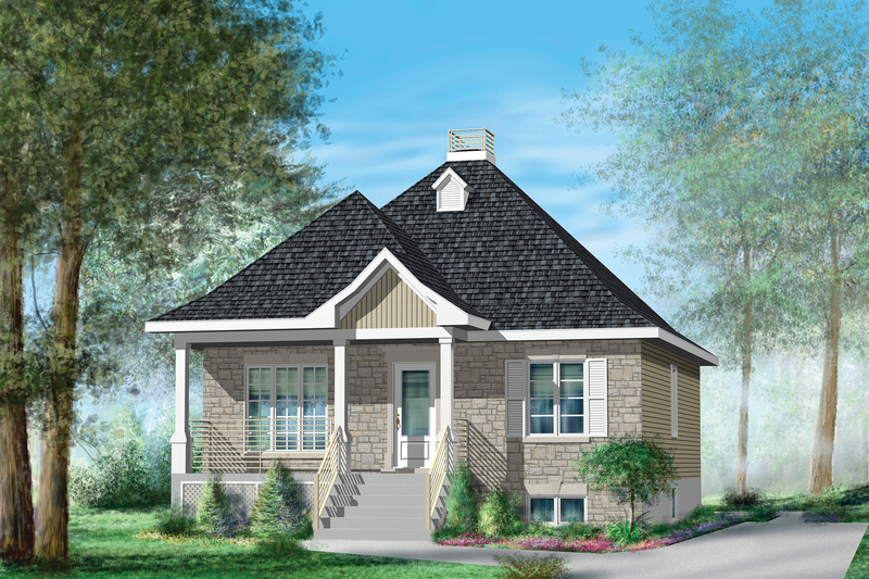 Country Style House Plan - 2 Beds 1 Baths 900 Sq/Ft Plan #25-4638
