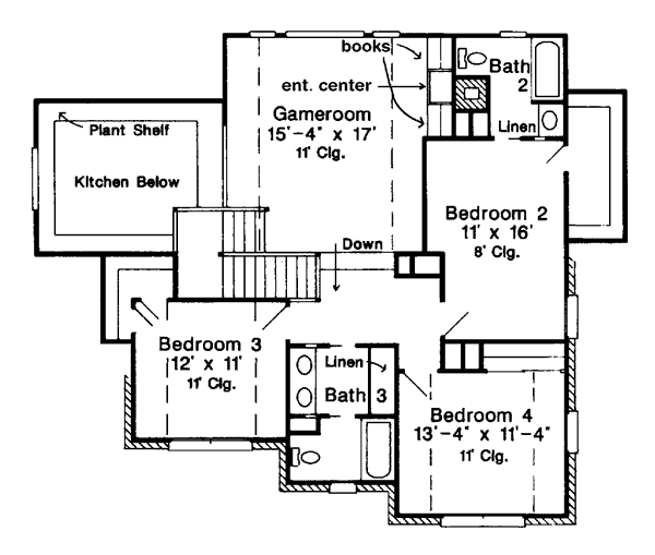 Home Plan - European Floor Plan - Upper Floor Plan #410-398