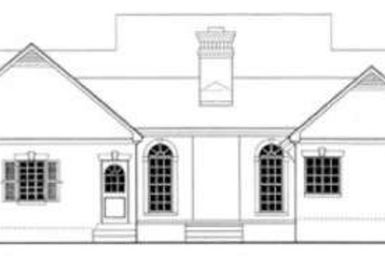 Exterior - Rear Elevation for Southern House Plan #406-190 - 3 bed, 2 bath