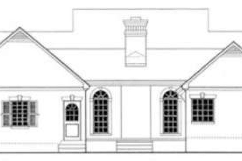 Dream House Plan - Exterior - Rear Elevation for Southern House Plan #406-190 - 3 bed, 2 bath