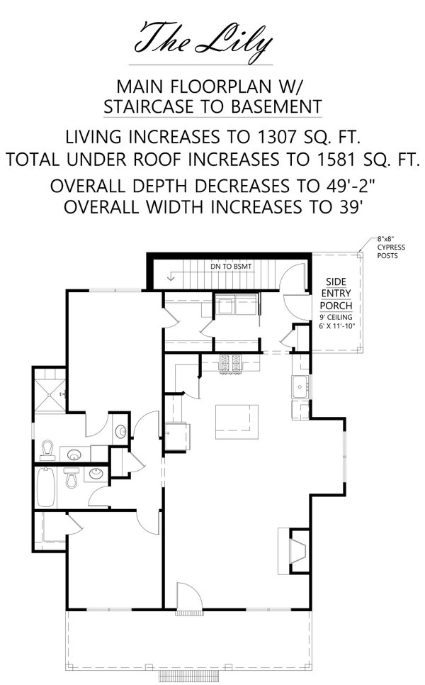 Architectural House Design - Farmhouse Floor Plan - Main Floor Plan #1074-85