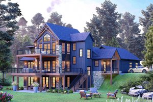 Exterior - Front Elevation 4 for Contemporary House Plan #932-1170 - 4 bed, 4 bath