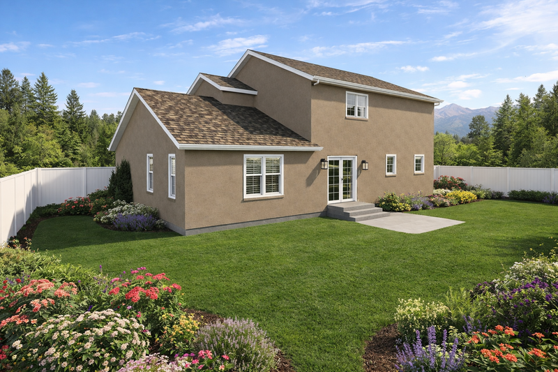 Architectural House Design - Exterior - Rear Elevation 2 for Traditional House Plan #1060-448 - 3 bed, 2.5 bath