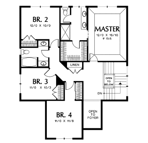 House Plan Design - European Floor Plan - Lower Floor Plan #48-401