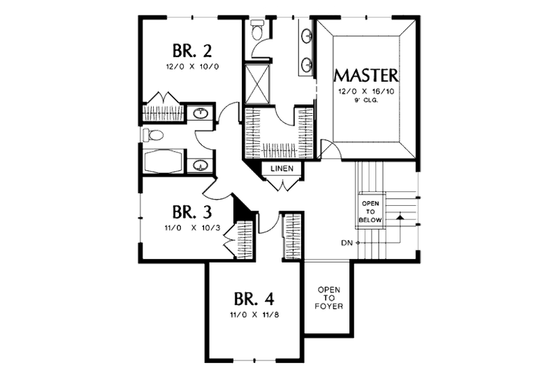 Home Plan - Floor Plan - Lower Floor for European House Plan #48-401 - 4 bed, 2.5 bath