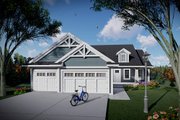 Craftsman Style House Plan - 5 Beds 3 Baths 2621 Sq/Ft Plan #70-1543 