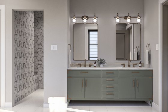 Interior - Master Bathroom for Farmhouse House Plan #455-404 - 3 bed, 3.5 bath