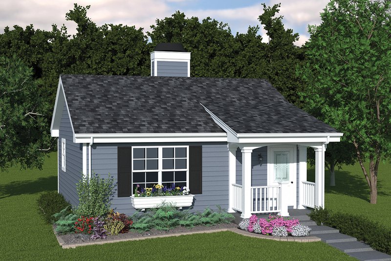 Cottage Style House Plan - 1 Beds 1 Baths 576 Sq/Ft Plan #57-267