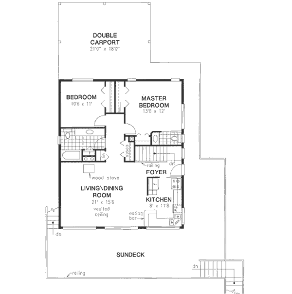 Architectural House Design - Traditional Floor Plan - Main Floor Plan #18-9112