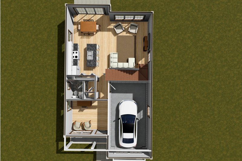 Architectural House Design - Floor Plan - Main Floor 1 for Cottage House Plan #513-2345 - 3 bed, 2.5 bath