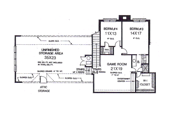 Floor Plan - Upper Floor for Country House Plan #310-949 - 4 bed, 3.5 bath
