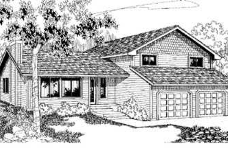 Traditional Style House Plan - 3 Beds 2.5 Baths 1948 Sq/Ft Plan #60-473