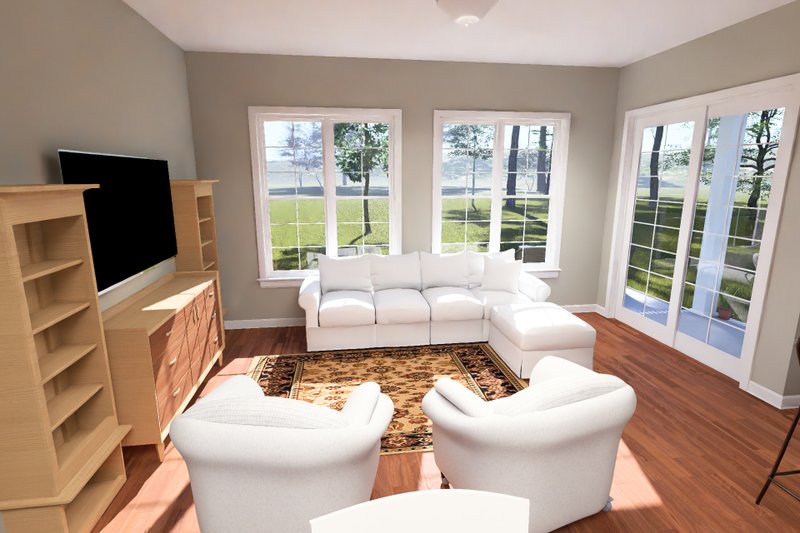 Architectural House Design - Interior - Family Room 1 for Cottage House Plan #513-2457 - 3 bed, 2.5 bath