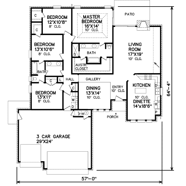 Traditional Floor Plan - Main Floor Plan #65-161