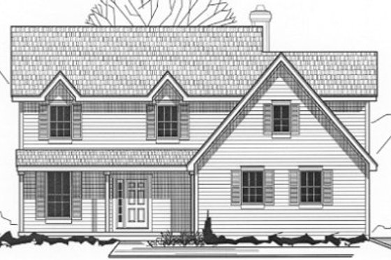 Exterior - Front Elevation for Traditional House Plan #67-797 - 4 bed, 2 bath