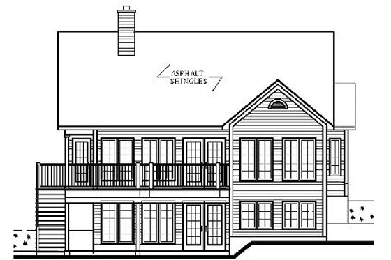 Exterior - Other Elevation for Traditional House Plan #23-454 - 2 bed, 1 bath