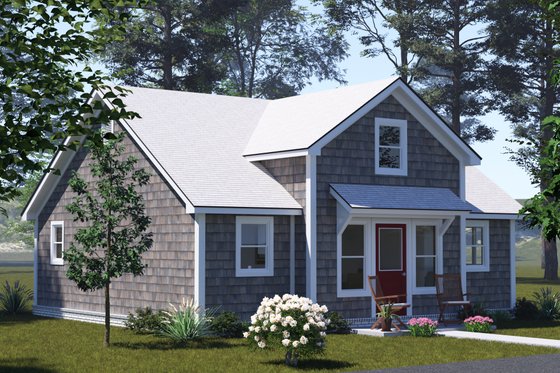 Exterior - Other Elevation 2 for Cottage House Plan #513-2337 - 2 bed, 2 bath