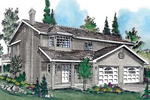 Traditional Exterior - Front Elevation Plan #18-9231