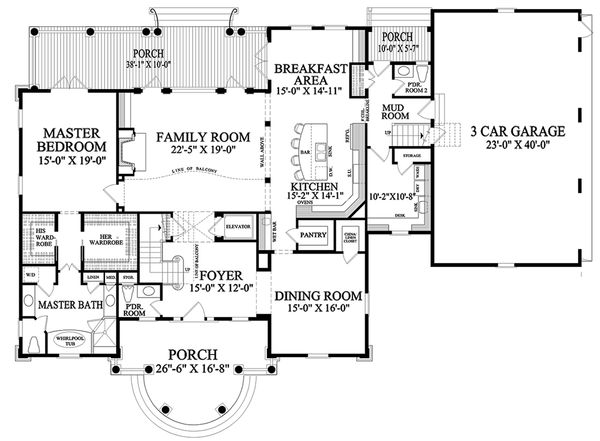 Dream House Plan - Traditional Floor Plan - Main Floor Plan #137-292