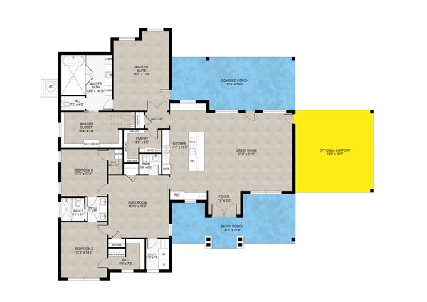 Farmhouse Floor Plan - Main Floor Plan #1110-42