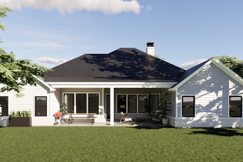 House Plan Design - Exterior - Rear Elevation for Farmhouse House Plan #1096-70 - 4 bed, 3 bath