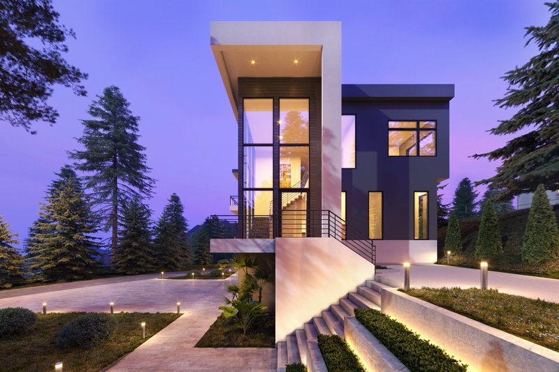 House Design - Exterior - Other Elevation 1 for Contemporary House Plan #1066-182 - 3 bed, 4.5 bath