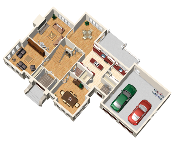 European Floor Plan - Main Floor Plan #25-4628