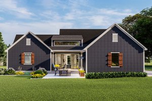 Country Exterior - Rear Elevation Plan #406-9659