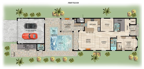 Bungalow Floor Plan - Main Floor Plan #548-43
