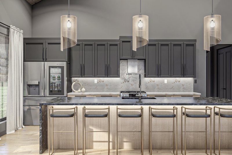 House Blueprint - Interior - Kitchen 1 for Modern House Plan #455-527 - 3 bed, 2.5 bath