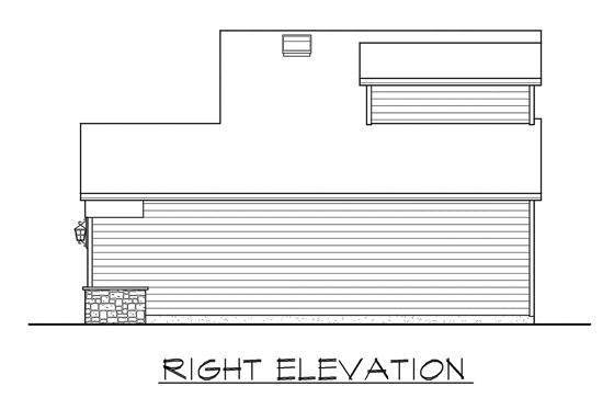 Exterior - Other Elevation 2 for Traditional House Plan #132-220 - 2 bed, 2 bath