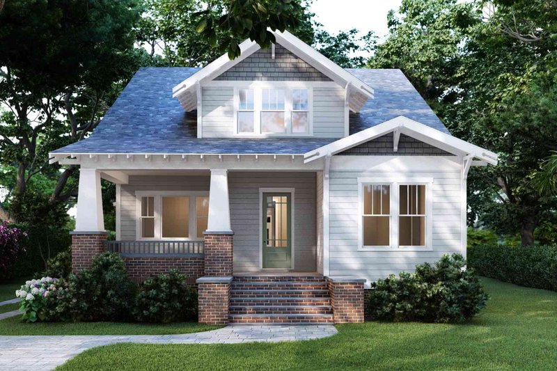 Dream House Plan - Craftsman Exterior - Front Elevation Plan #1079-1