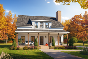 Architectural House Design - Farmhouse Exterior - Front Elevation Plan #1117-33