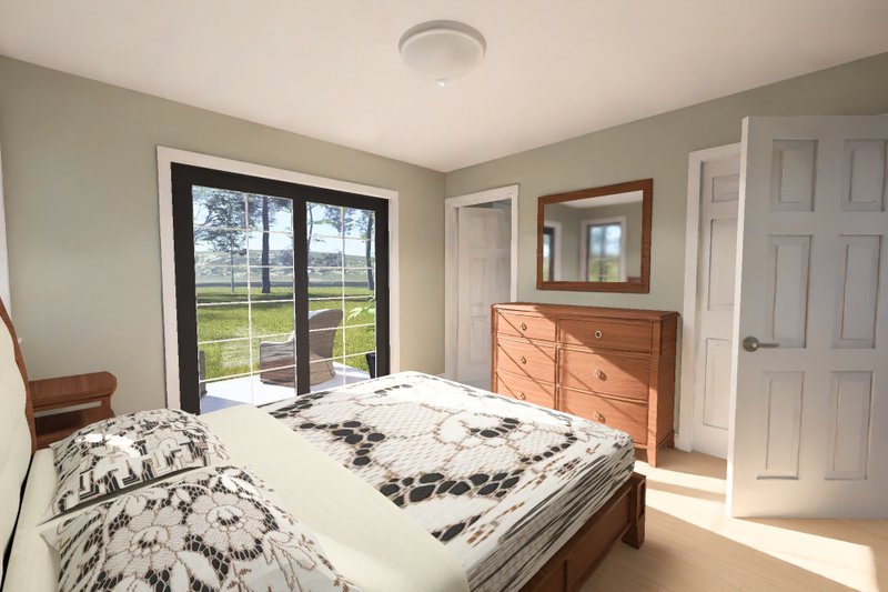 Home Plan - Interior - Master Bedroom 1 for Cottage House Plan #513-2493 - 1 bed, 1 bath