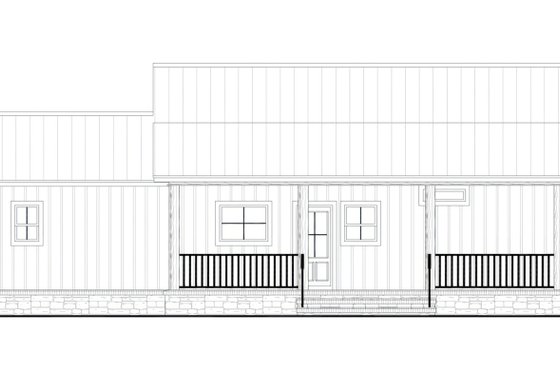 Exterior - Rear Elevation for Craftsman House Plan #21-648 - 2 bed, 2.5 bath