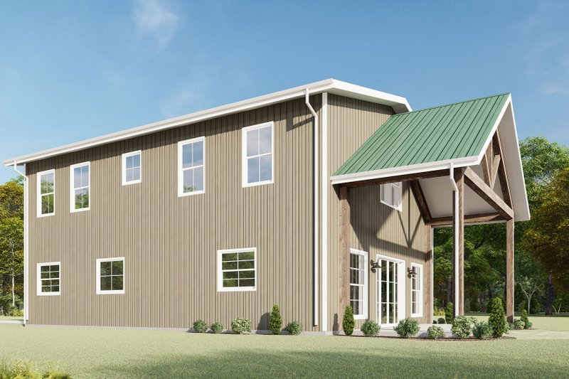Dream House Plan - Exterior - Other Elevation 3 for Barndominium House Plan #1092-36 - 3 bed, 2.5 bath